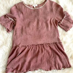 Hailey & Co pink baby doll shirt